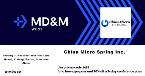 Join China Micro Spring at the MD&M West Trade Show 2024! Feb 6-8 in Anaheim, CA